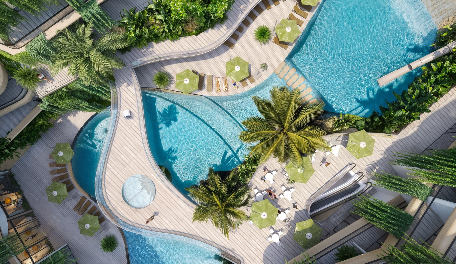 Dandara cascading pool architectural rendering